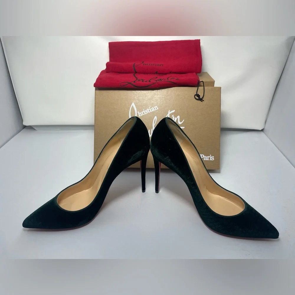 Christian Louboutin Dark Green Heels - Picture 5 of 10